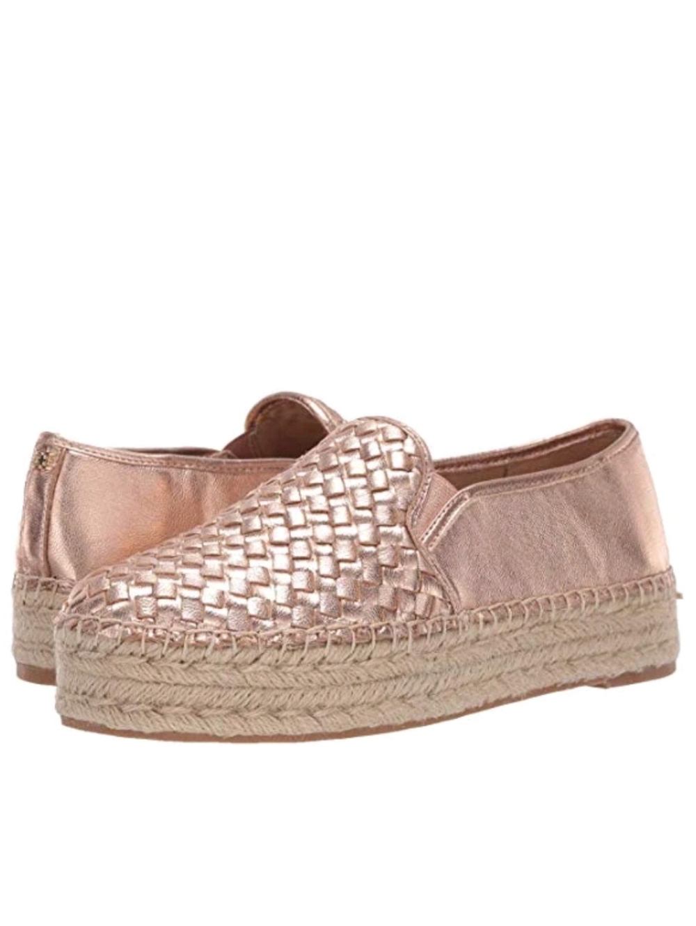 Sam Edelman Catherine Platform Espadrille Rose Gold Size 7
